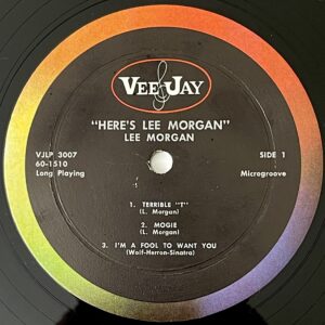 <em>Here's Lee Morgan</em> (Vee Jay 3007) Original Mono Pressing - Image 4
