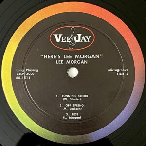 <em>Here's Lee Morgan</em> (Vee Jay 3007) Original Mono Pressing - Image 5